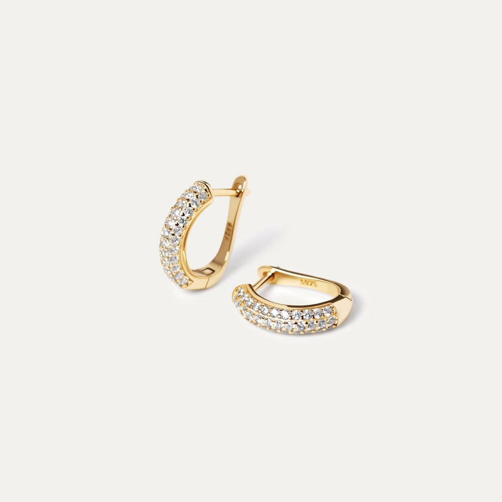 Anna CZ Hoops (18K Gold Vermeil)
