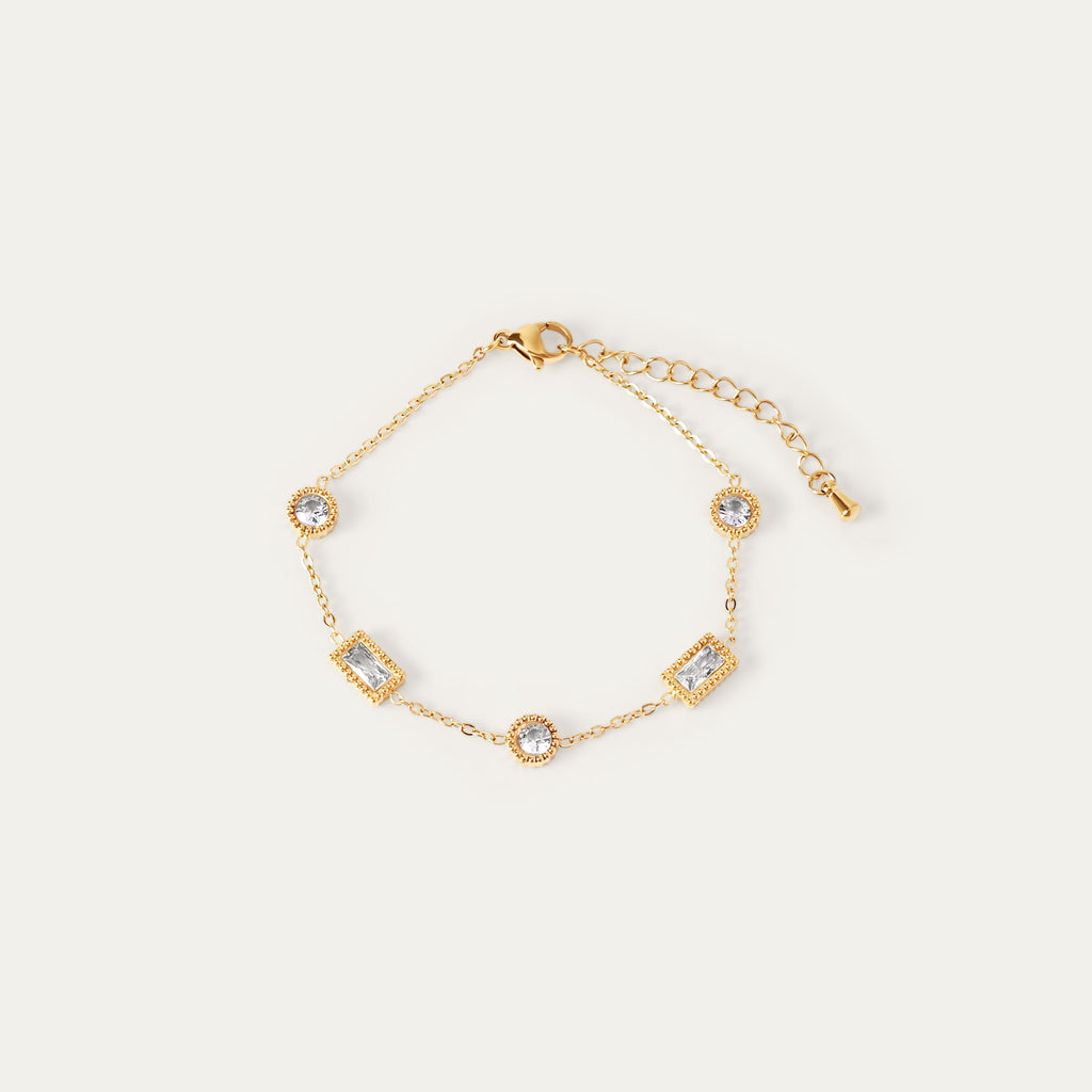 Milga CZ Bracelet (18K Gold Stainless Steel)
