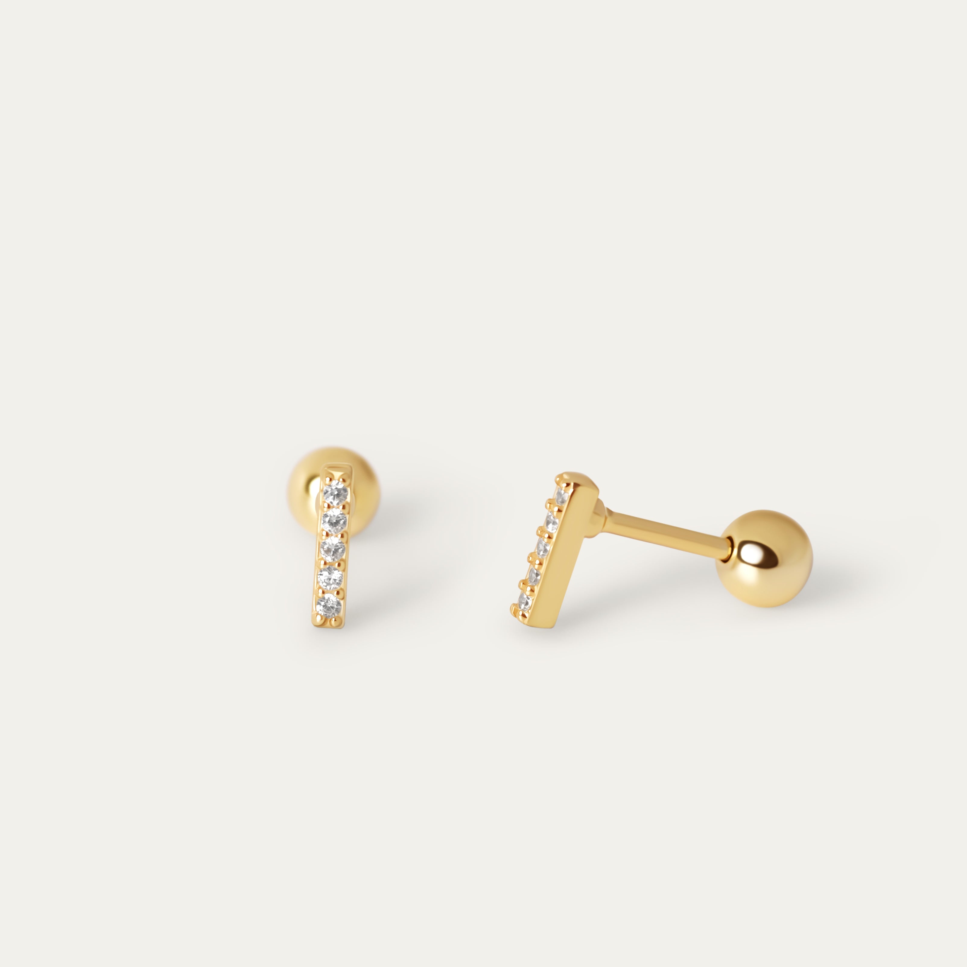 Oliv CZ Studs (18K Gold Vermeil)