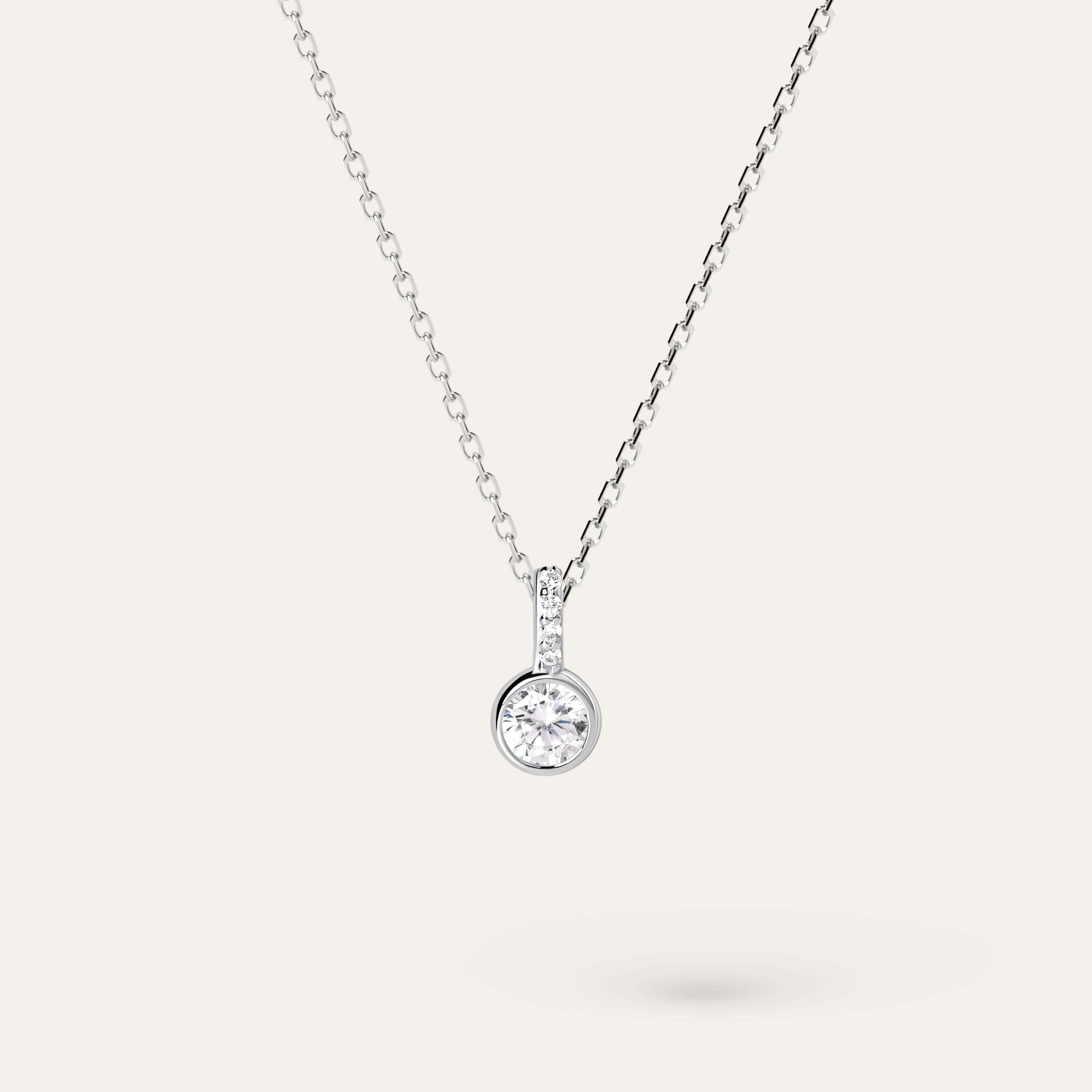 Roy CZ Necklace (925 Sterling Silver)