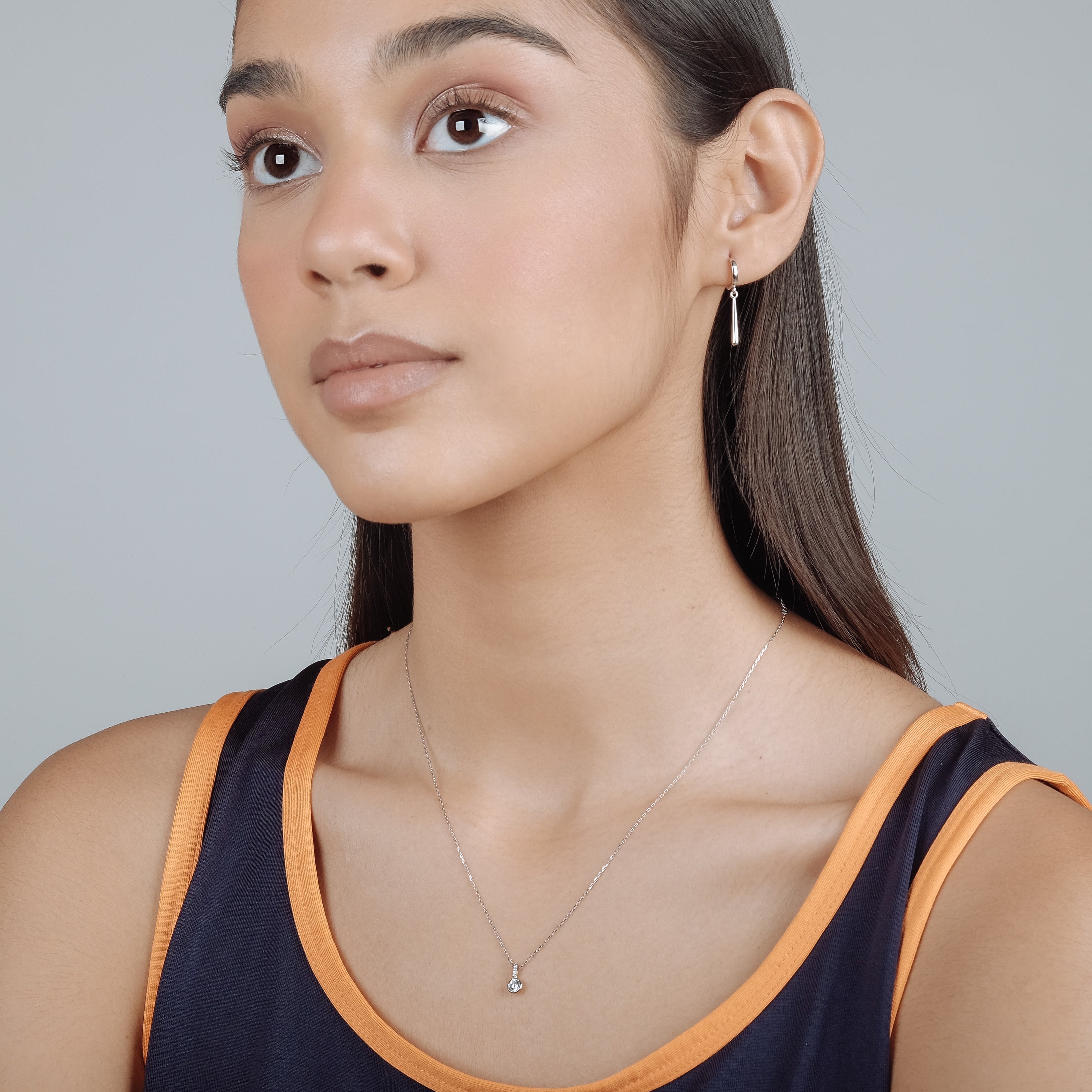 Roy CZ Necklace (925 Sterling Silver)