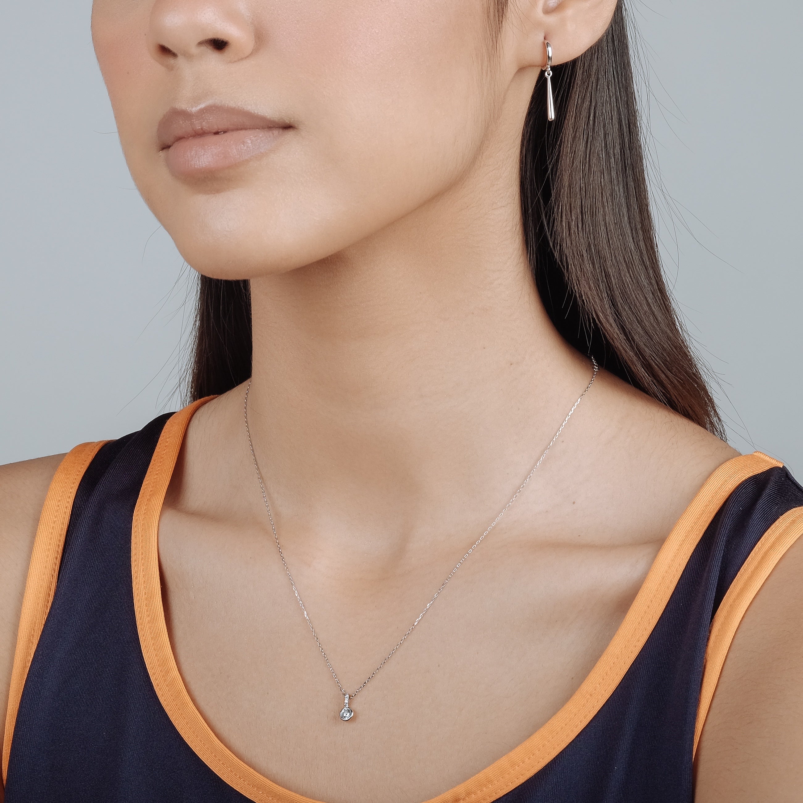 Roy CZ Necklace (925 Sterling Silver)