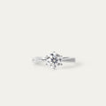 Shar 1.0ct Moissanite Ring (925 Sterling Silver, Size 6)