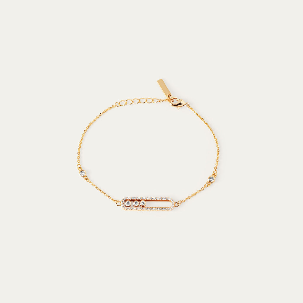 Shika Bracelet (18K Gold Brass Charm 18K Gold Stainless Steel Chain)