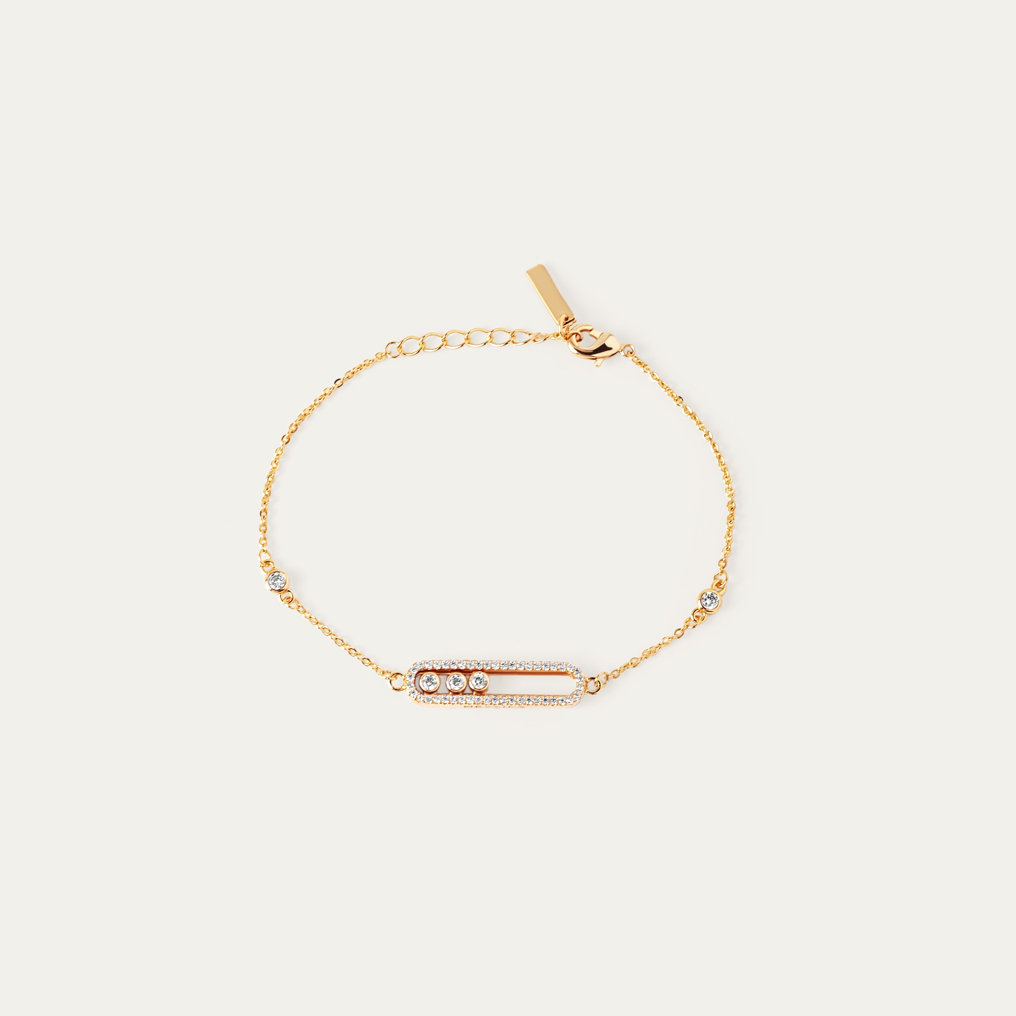 Shika Bracelet (18K Gold Brass Charm 18K Gold Stainless Steel Chain)
