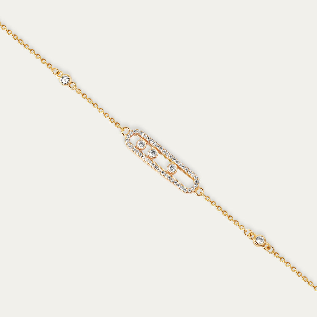 Shika Bracelet (18K Gold Brass Charm 18K Gold Stainless Steel Chain)