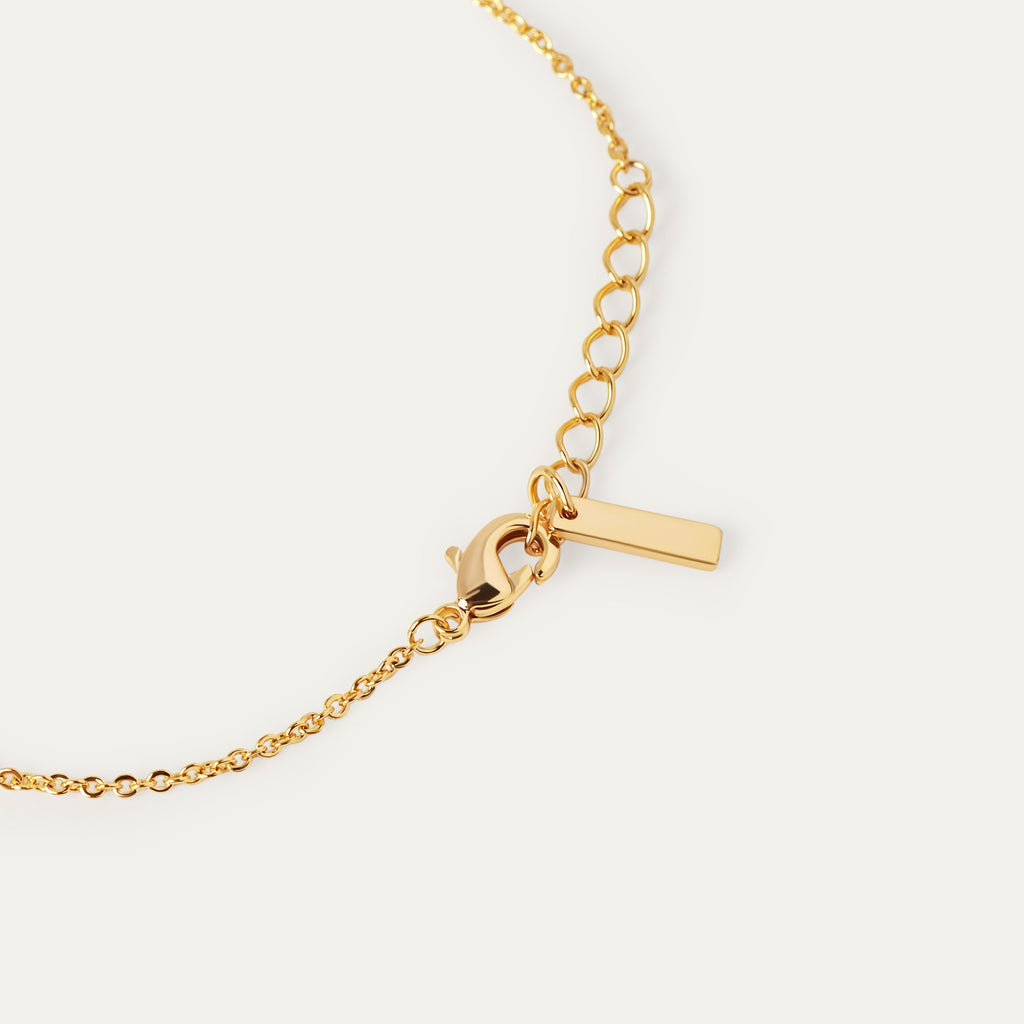 Shika Bracelet (18K Gold Brass Charm 18K Gold Stainless Steel Chain)