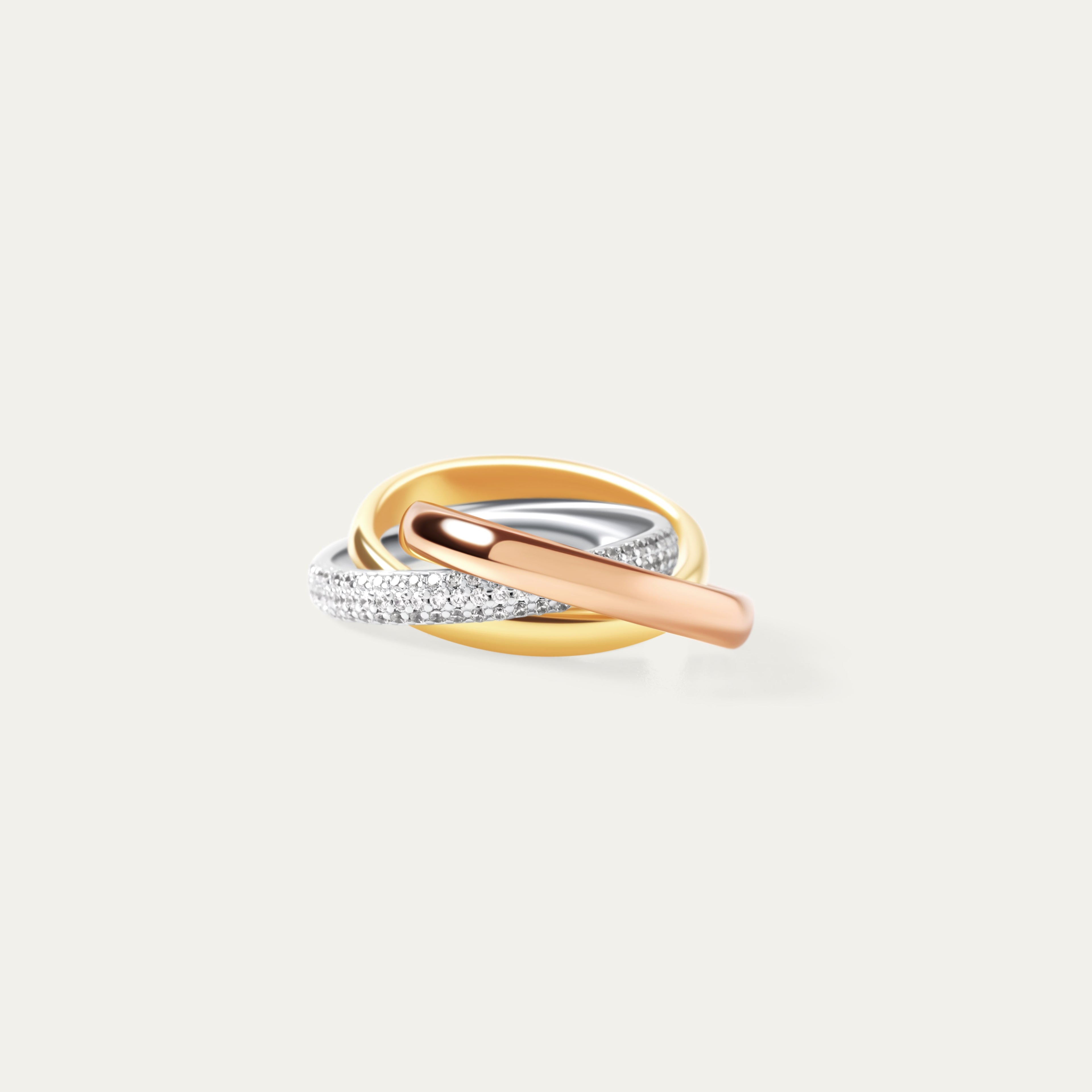 Trini CZ Ring (18K Gold Brass, Size 8)