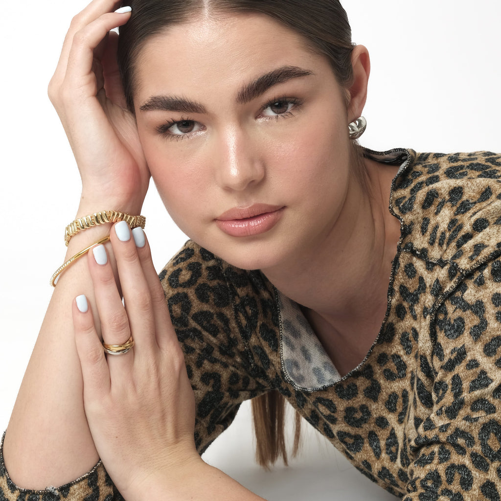 Trini CZ Ring (18K Gold Brass, Size 8)