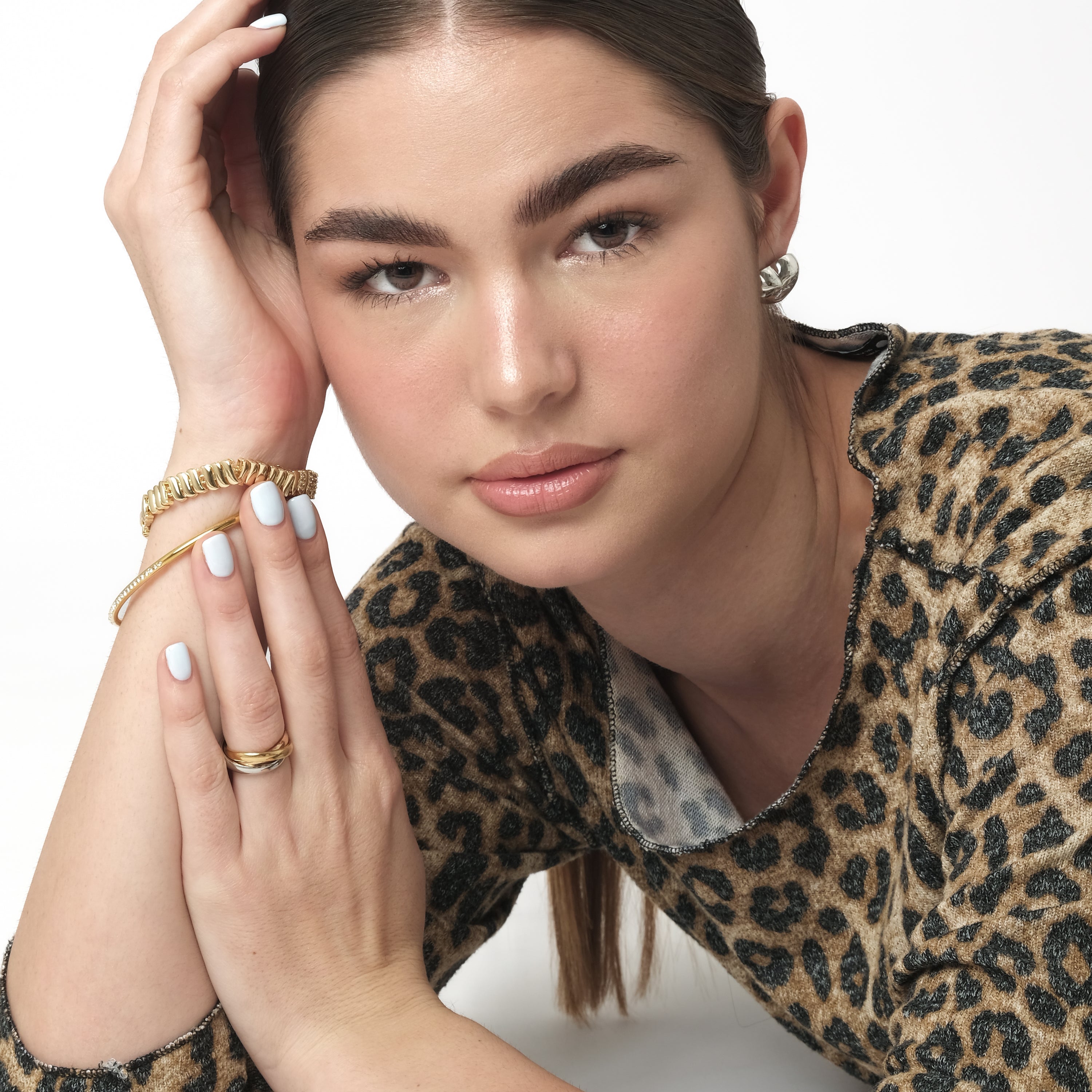 Trini CZ Ring (18K Gold Brass, Size 8)