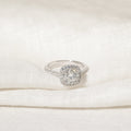 Vicky 1.0ct Moissanite Ring (925 Sterling Silver, Size 6)