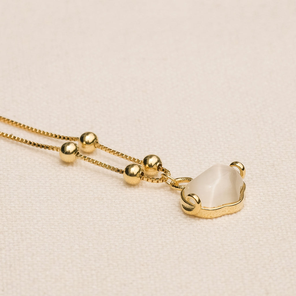 Yance Cat's Eye Necklace (18K Gold Vermeil)